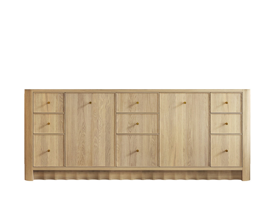 Orlando White Oak 84 in. W x 22 in. D Double Sink Vanity Cabinet
