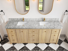 Orlando Oak 84 in. W x 22 in. D Double Sink Bathroom Vanity - photo 15