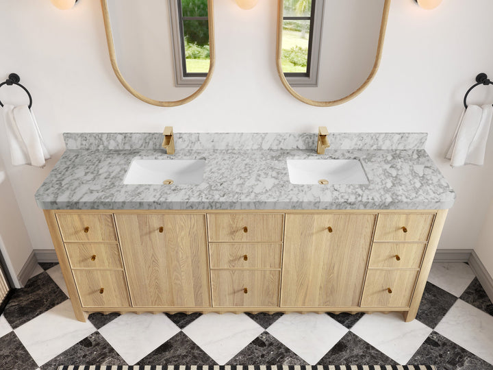 Orlando Oak 84 in. W x 22 in. D Double Sink Bathroom Vanity - photo 15