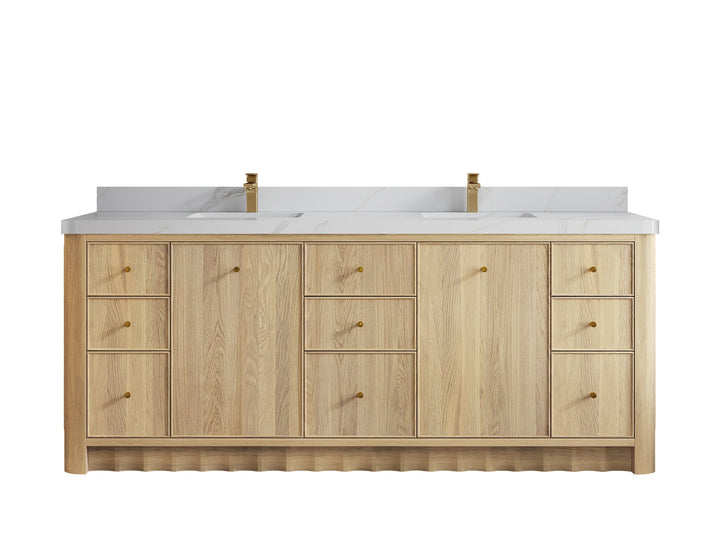 Orlando Oak 84 in. W x 22 in. D Double Sink Bathroom Vanity - photo 14