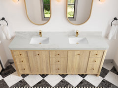 Orlando Oak 84 in. W x 22 in. D Double Sink Bathroom Vanity - photo 11