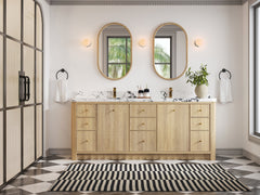 Orlando Oak 84 in. W x 22 in. D Double Sink Bathroom Vanity - photo 4