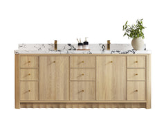 Orlando Oak 84 in. W x 22 in. D Double Sink Bathroom Vanity - photo 1
