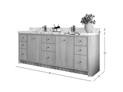Orlando Oak 84 in. W x 22 in. D Double Sink Bathroom Vanity - photo 5