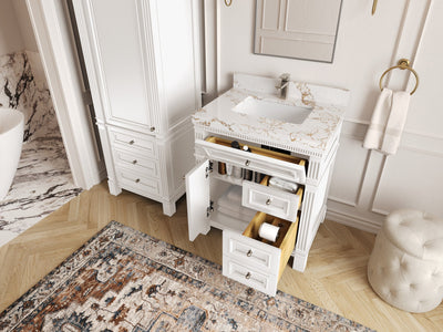 Paris 30 in. W x 22 in. D Single Sink Bathroom Vanity - Willow Bath and Vanity