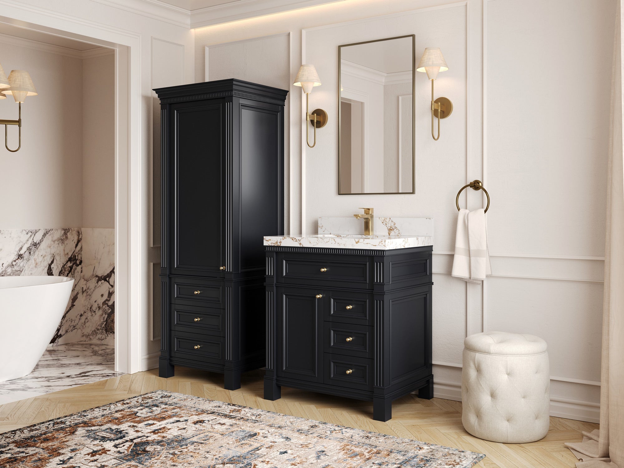 Paris 30 in. W x 22 in. D Single Sink Bathroom Vanity - Willow Bath and Vanity