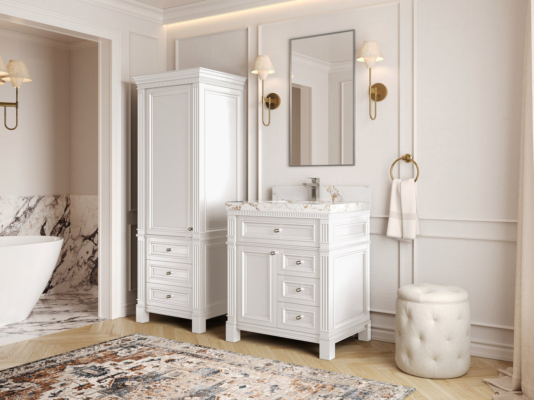 Paris 30 in. W x 22 in. D Single Sink Bathroom Vanity - Willow Bath and Vanity