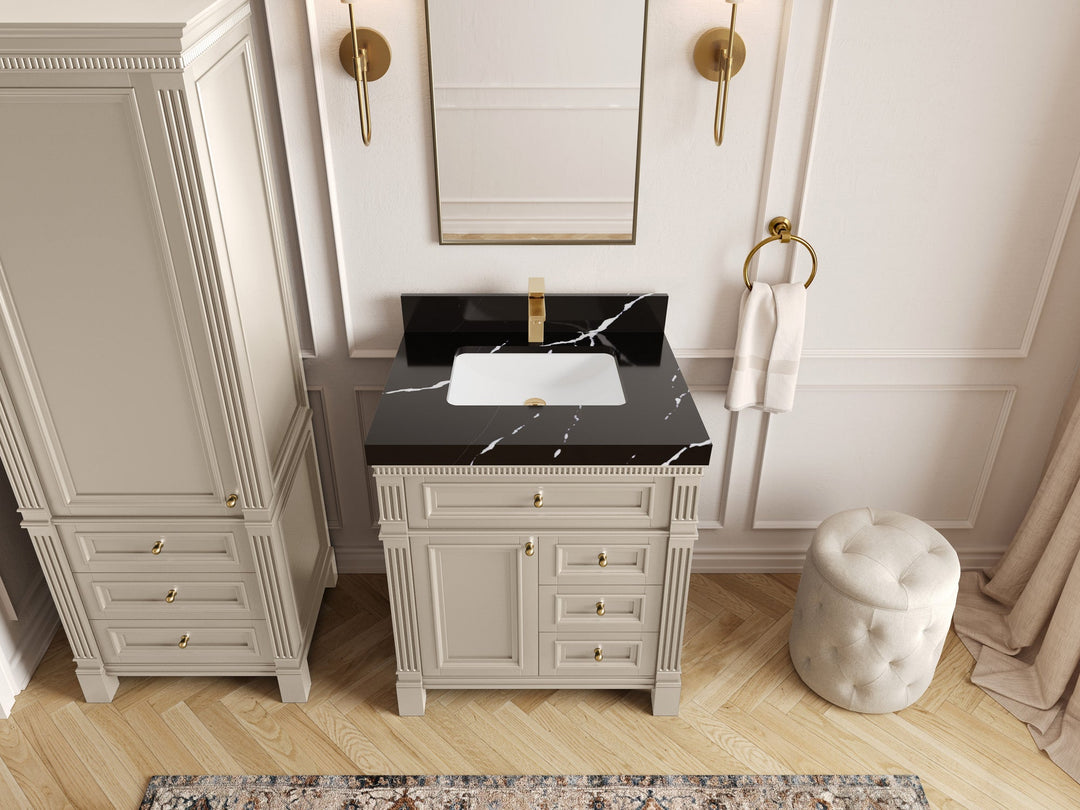 Paris 30 in. W x 22 in. D Single Sink Bathroom Vanity - Willow Bath and Vanity