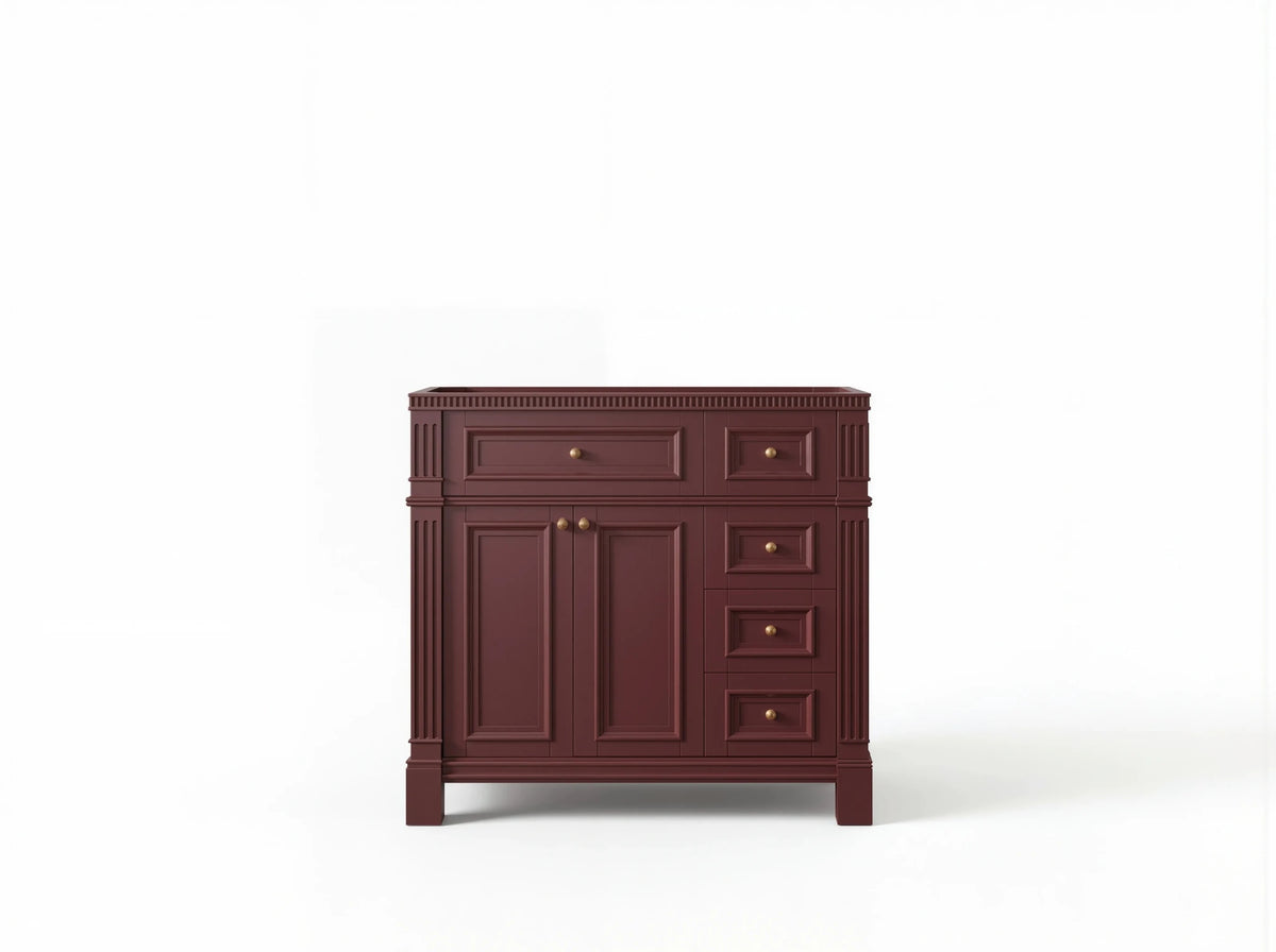 Paris 36 in. W x 22 in. D Bathroom Vanity with Center Sink - Willow Bath and Vanity