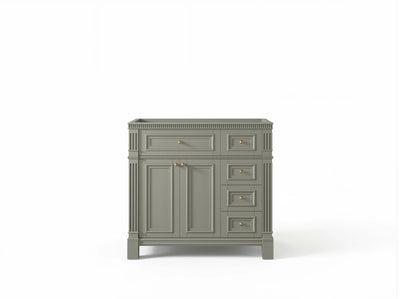 Paris 36 in. W x 22 in. D Bathroom Vanity with Center Sink - Willow Bath and Vanity