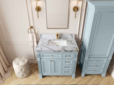 Paris 36 in. W x 22 in. D Bathroom Vanity with Center Sink - Willow Bath and Vanity