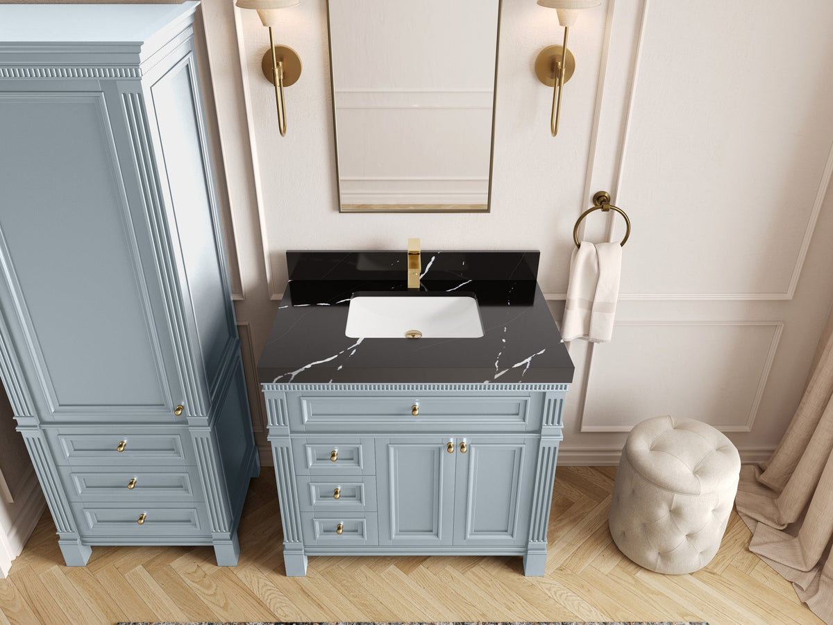 Paris 36 in. W x 22 in. D Center Sink Bathroom Vanity - Willow Bath and Vanity