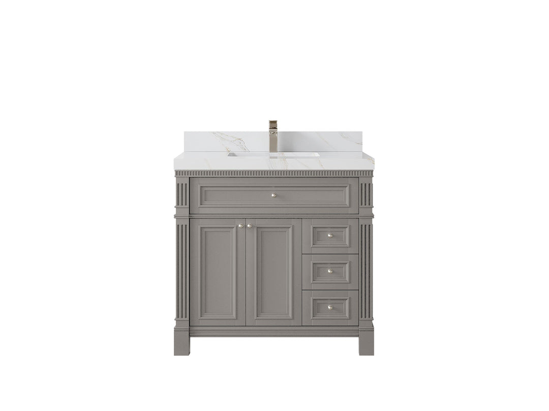 Paris 36 in. W x 22 in. D Center Sink Bathroom Vanity - Willow Bath and Vanity