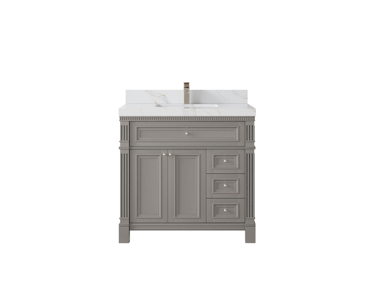 Paris 36 in. W x 22 in. D Center Sink Bathroom Vanity - Willow Bath and Vanity