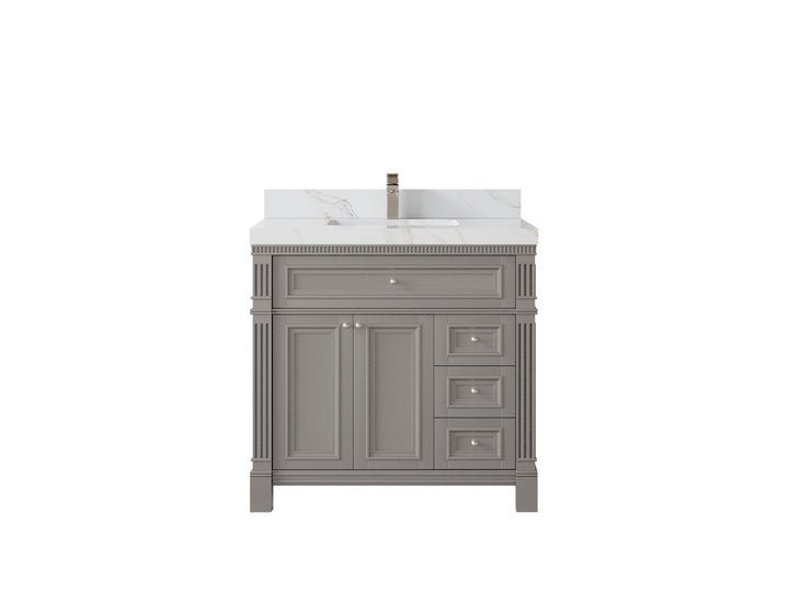 Paris 36 in. W x 22 in. D Center Sink Bathroom Vanity - photo 21