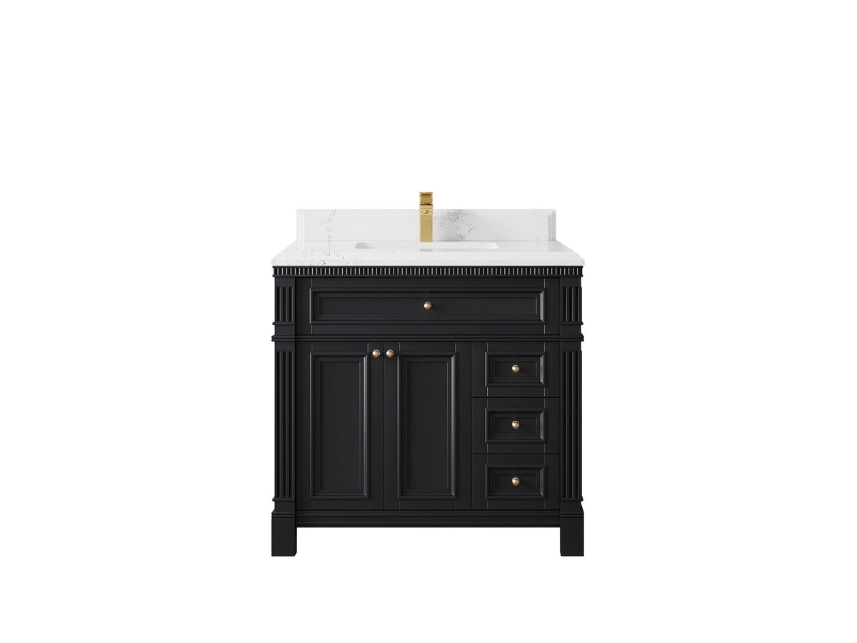 Paris 36 in. W x 22 in. D Center Sink Bathroom Vanity - Willow Bath and Vanity