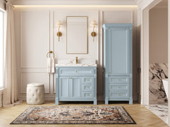 Paris 36 in. W x 22 in. D Bathroom Vanity with Center Sink - photo 4