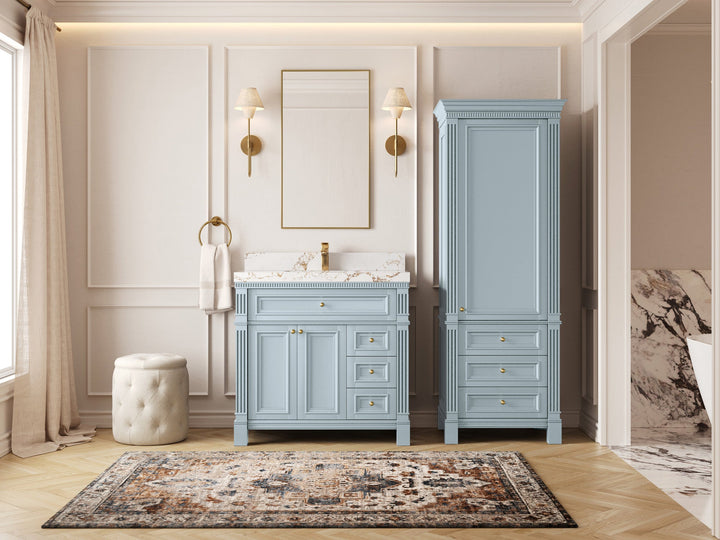 Paris 36 in. W x 22 in. D Center Sink Bathroom Vanity - photo 4