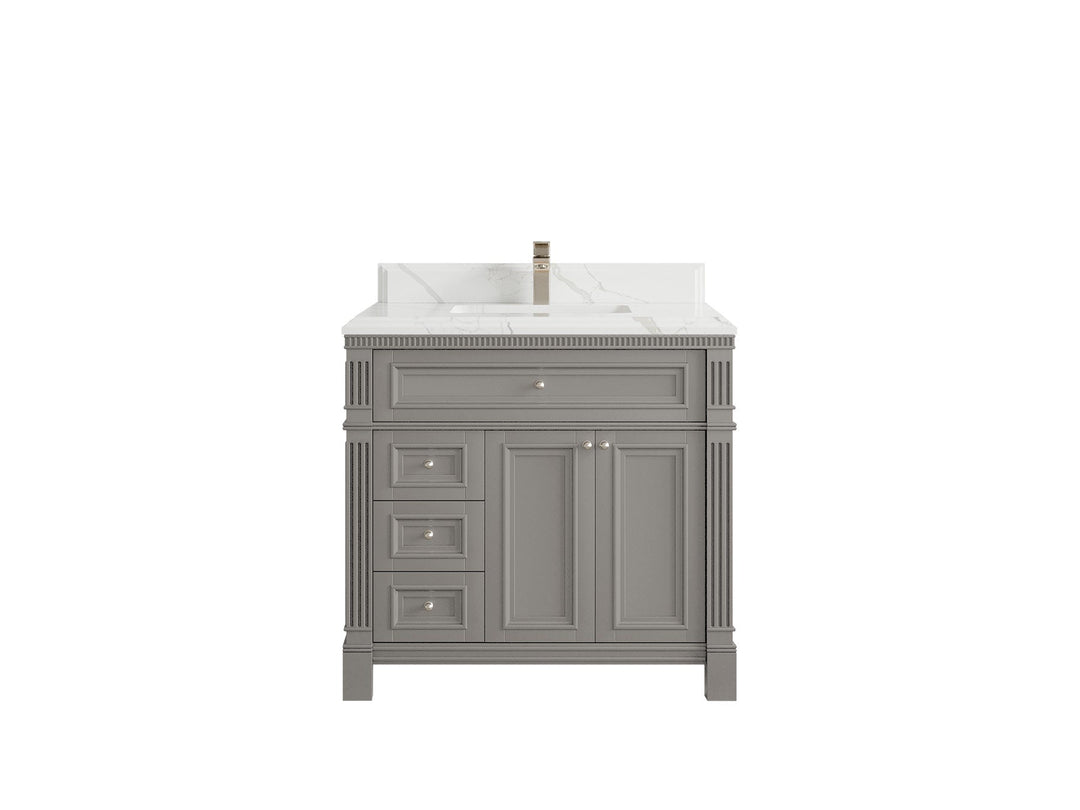 Paris 36 in. W x 22 in. D Center Sink Bathroom Vanity - Willow Bath and Vanity