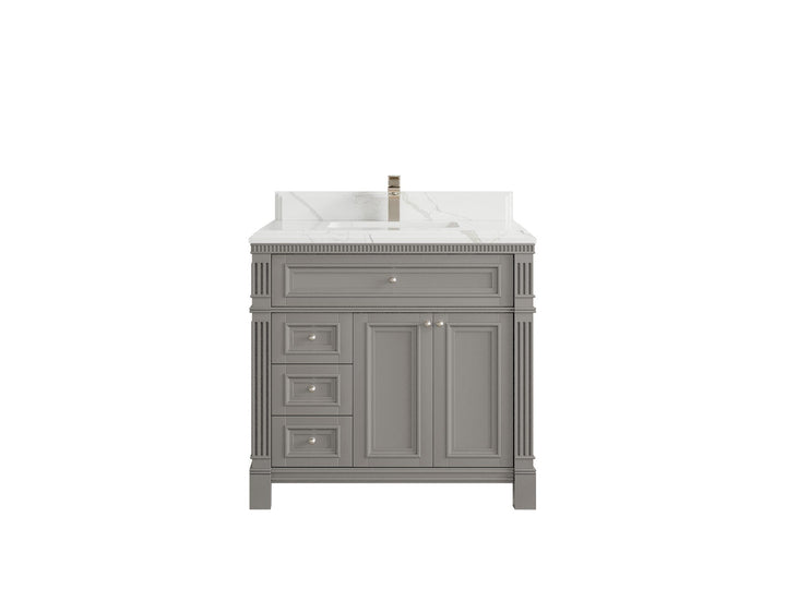 Paris 36 in. W x 22 in. D Center Sink Bathroom Vanity - photo 28