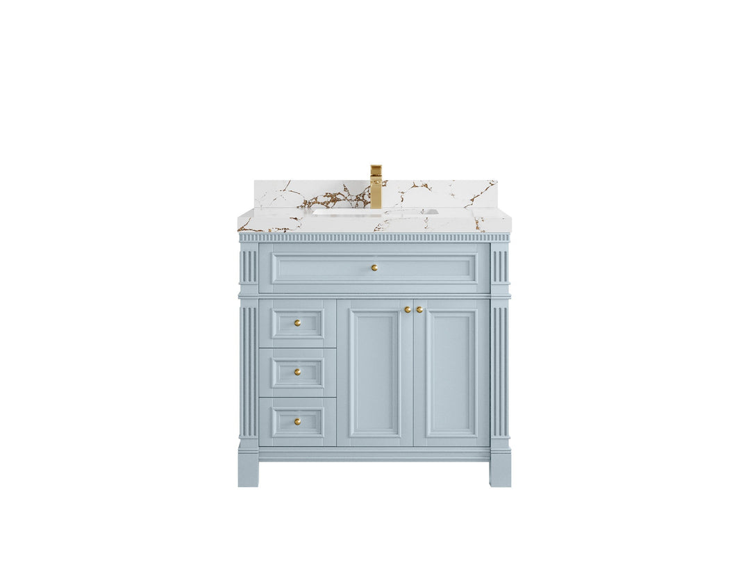 Paris 36 in. W x 22 in. D Center Sink Bathroom Vanity - Willow Bath and Vanity