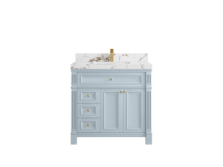 Paris 36 in. W x 22 in. D Center Sink Bathroom Vanity - photo 32