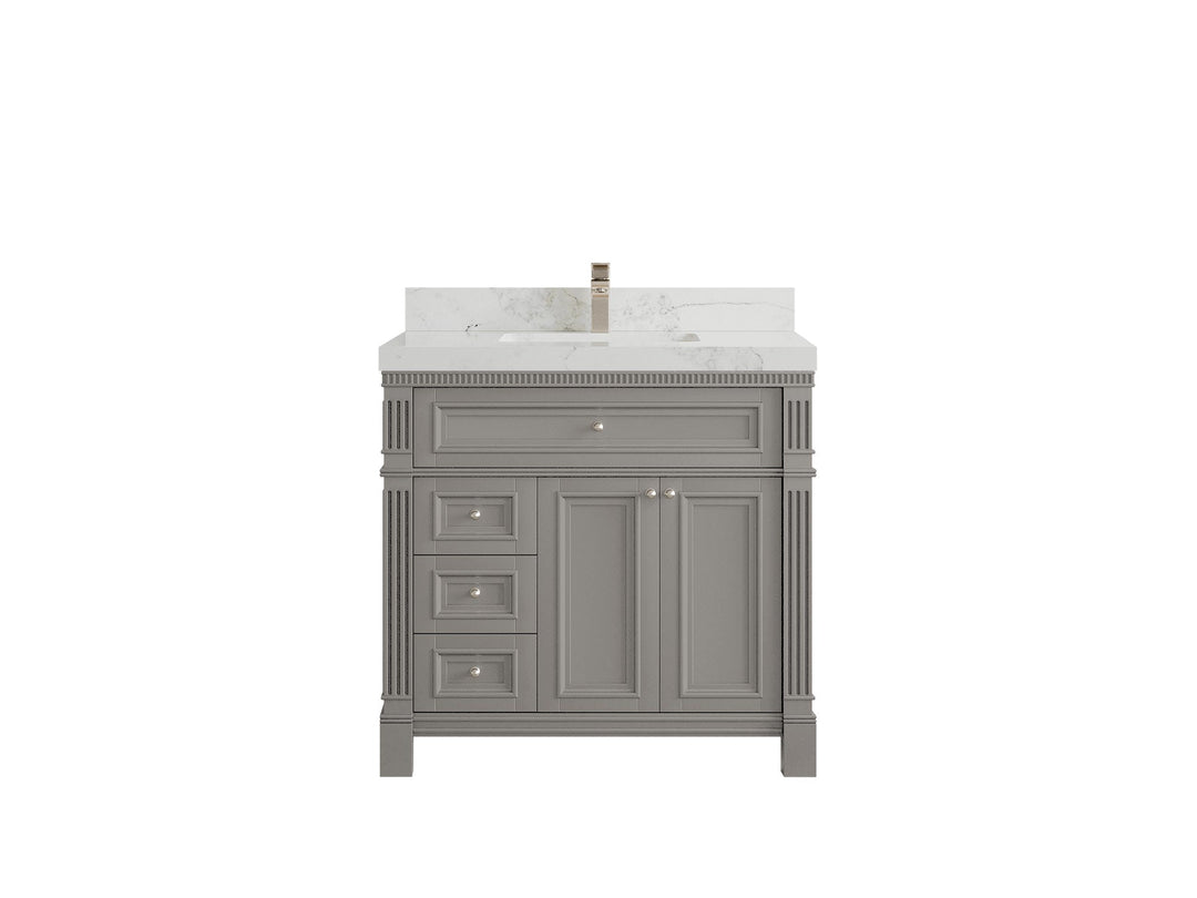 Paris 36 in. W x 22 in. D Center Sink Bathroom Vanity - Willow Bath and Vanity