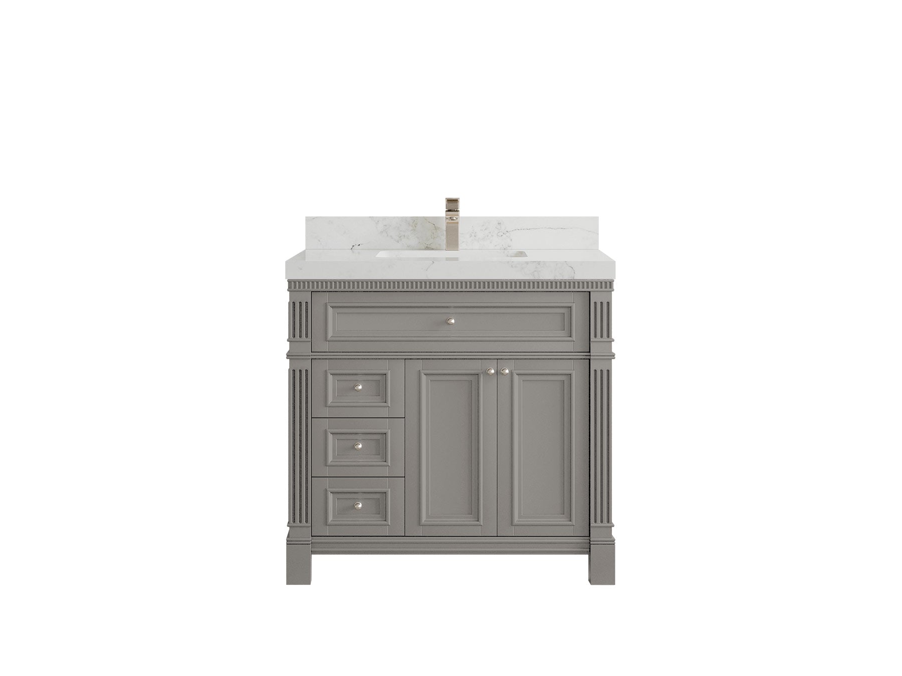 Paris 36 in. W x 22 in. D Center Sink Bathroom Vanity - Willow Bath and Vanity