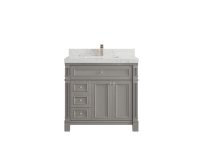 Paris 36 in. W x 22 in. D Center Sink Bathroom Vanity - Willow Bath and Vanity