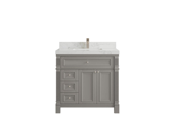 Paris 36 in. W x 22 in. D Center Sink Bathroom Vanity - photo 18