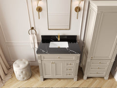 Paris 36 in. W x 22 in. D Bathroom Vanity with Center Sink - photo 7