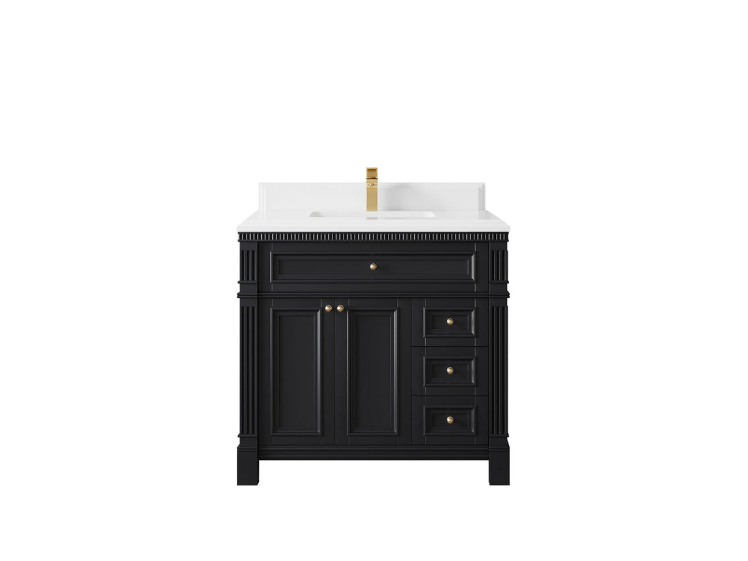 Paris 36 in. W x 22 in. D Center Sink Bathroom Vanity - Willow Bath and Vanity