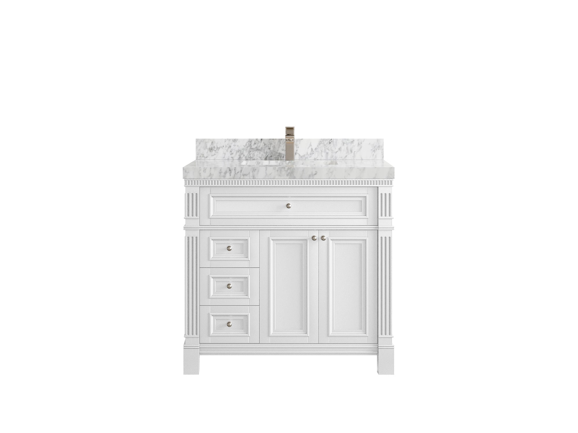 Paris 36 in. W x 22 in. D Center Sink Bathroom Vanity - Willow Bath and Vanity