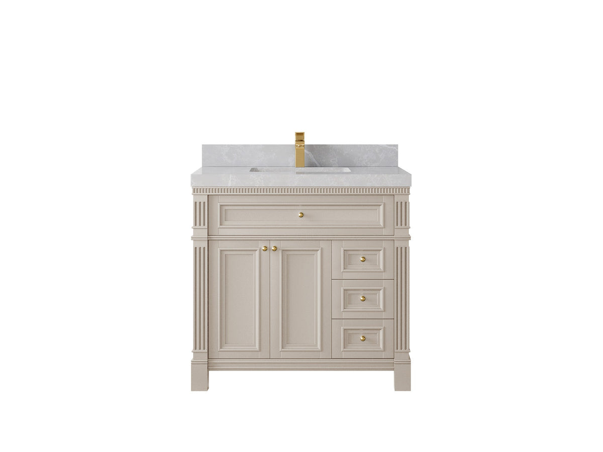 Paris 36 in. W x 22 in. D Center Sink Bathroom Vanity - Willow Bath and Vanity