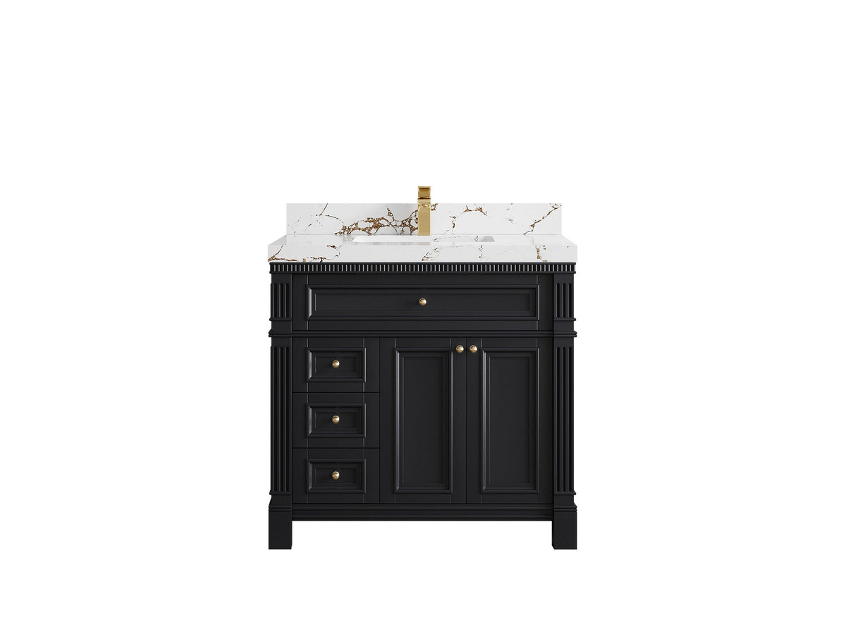 Paris 36 in. W x 22 in. D Center Sink Bathroom Vanity - Willow Bath and Vanity