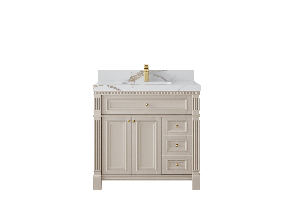 Paris 36 in. W x 22 in. D Center Sink Bathroom Vanity - Willow Bath and Vanity