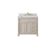 Paris 36 in. W x 22 in. D Bathroom Vanity with Center Sink - photo 10