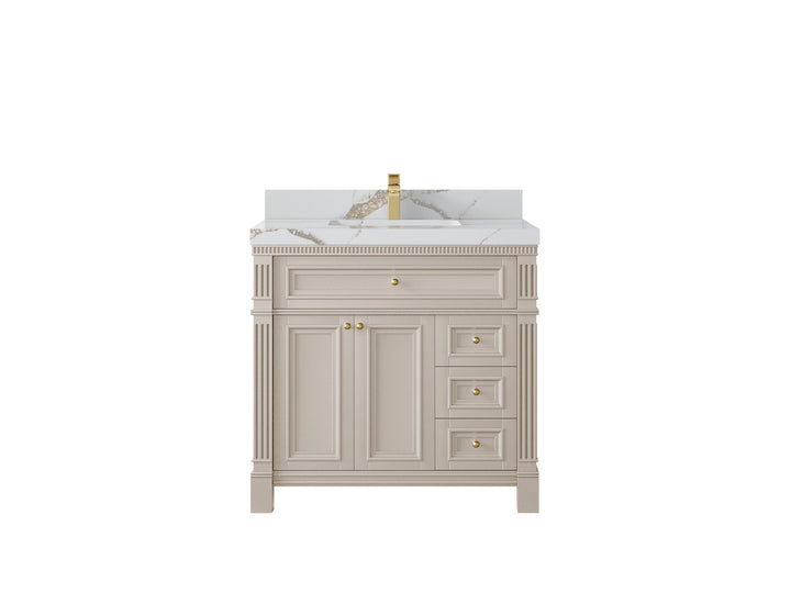Paris 36 in. W x 22 in. D Center Sink Bathroom Vanity - photo 10
