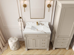 Paris 36 in. W x 22 in. D Bathroom Vanity with Center Sink - photo 35