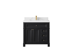 Paris 36 in. W x 22 in. D Bathroom Vanity with Center Sink - photo 12