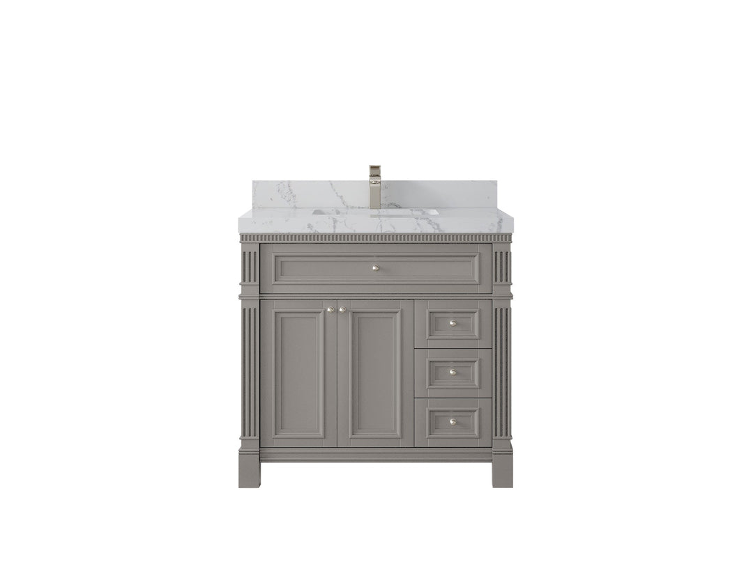 Paris 36 in. W x 22 in. D Center Sink Bathroom Vanity - Willow Bath and Vanity