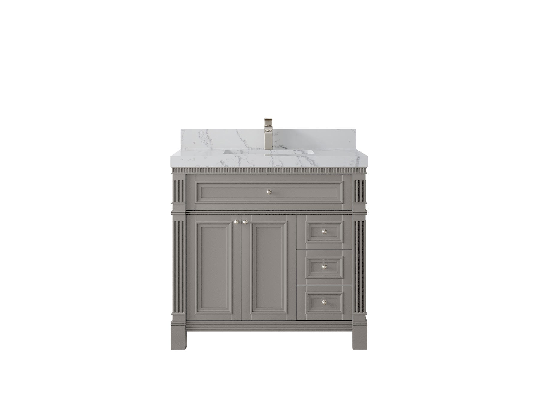 Paris 36 in. W x 22 in. D Center Sink Bathroom Vanity - Willow Bath and Vanity