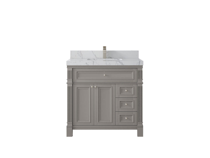 Paris 36 in. W x 22 in. D Center Sink Bathroom Vanity - photo 41