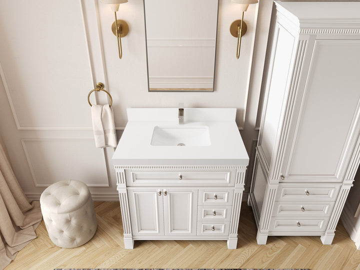 Paris 36 in. W x 22 in. D Center Sink Bathroom Vanity - photo 43