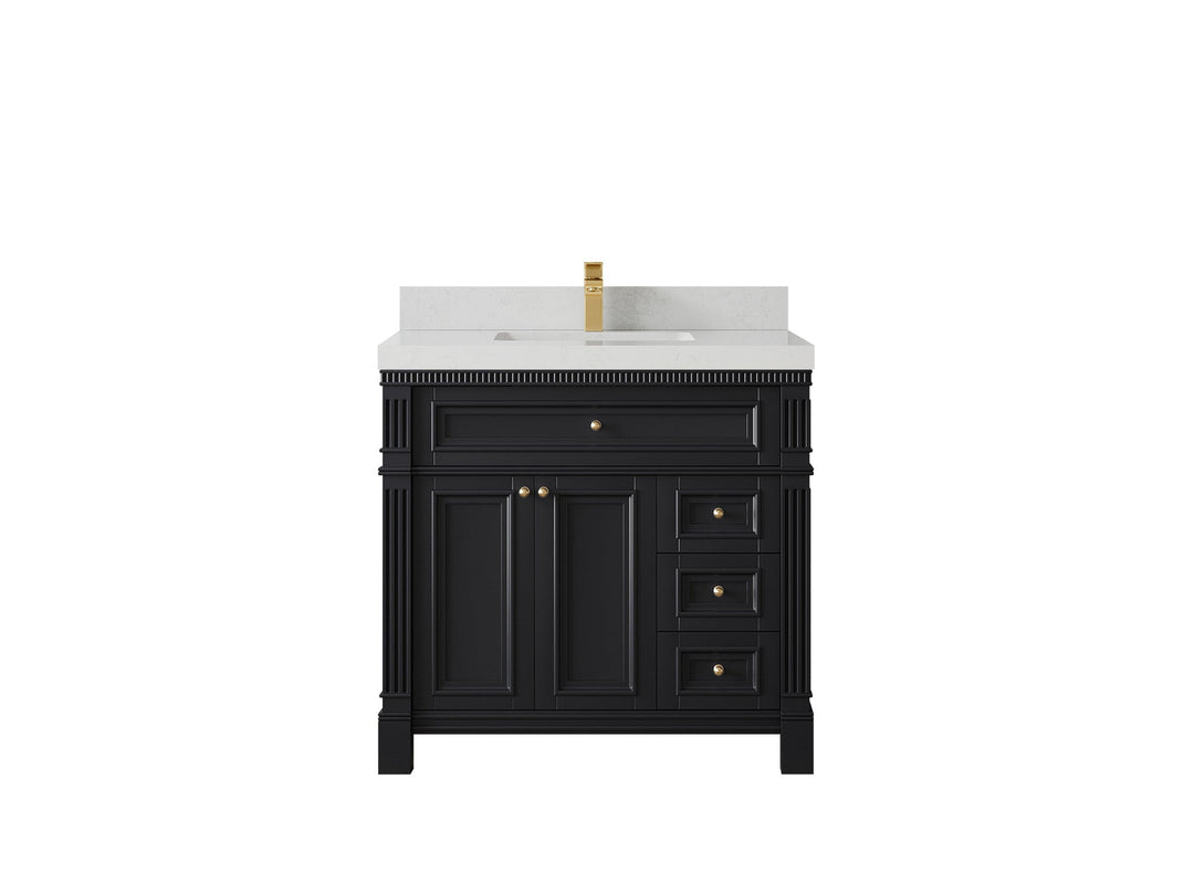 Paris 36 in. W x 22 in. D Center Sink Bathroom Vanity - Willow Bath and Vanity