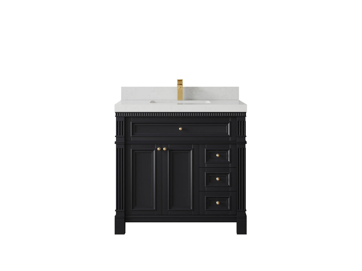 Paris 36 in. W x 22 in. D Center Sink Bathroom Vanity - Willow Bath and Vanity