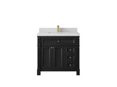 Paris 36 in. W x 22 in. D Center Sink Bathroom Vanity - Willow Bath and Vanity