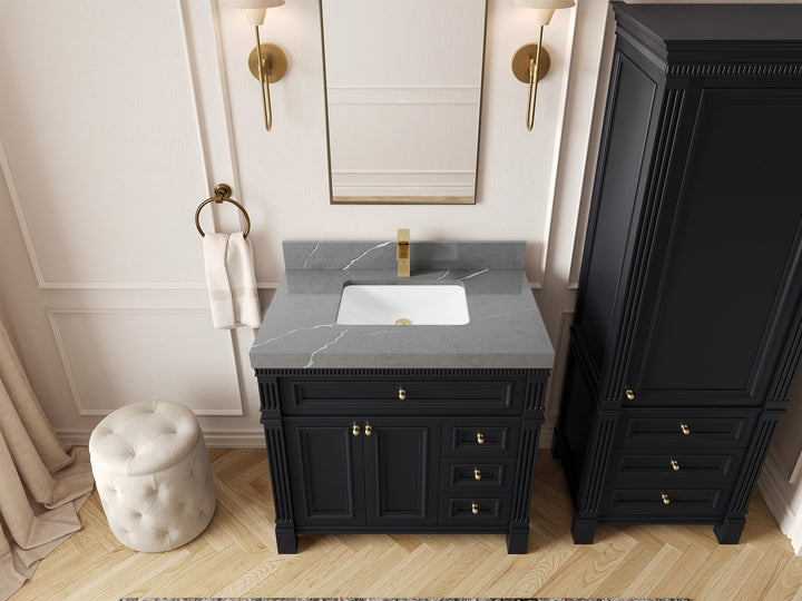 Paris 36 in. W x 22 in. D Center Sink Bathroom Vanity - photo 33