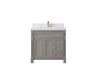 Paris 36 in. W x 22 in. D Center Sink Bathroom Vanity - Willow Bath and Vanity