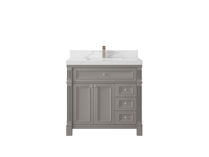 Paris 36 in. W x 22 in. D Center Sink Bathroom Vanity - photo 15